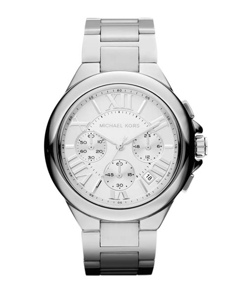 michael kors link watch silver|Michael Kors chronograph watch silver.